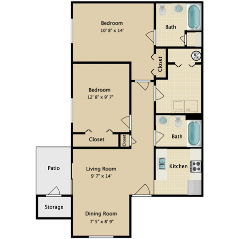 1200 Hickory Hollow Terrace 2-3 Beds Apartment, Affordable for Rent - Photo Gallery 24